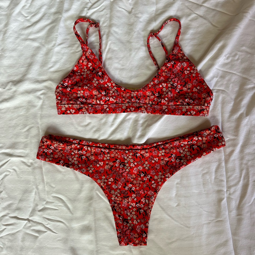 Kulani Kinis Red Floral Bikini